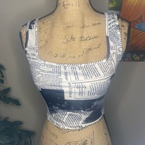 Black and white crop Top